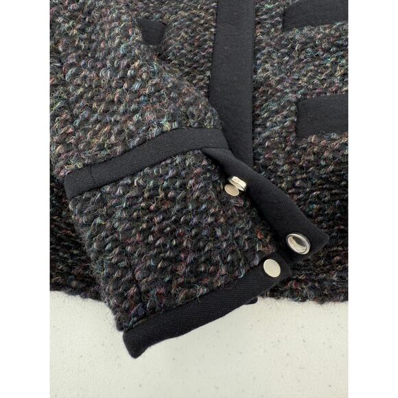 IRO Women's Cym Wool Blend Dark Gray/Navy Blue Tweed Jacket Blazer Size 4 - Picture 7 of 12